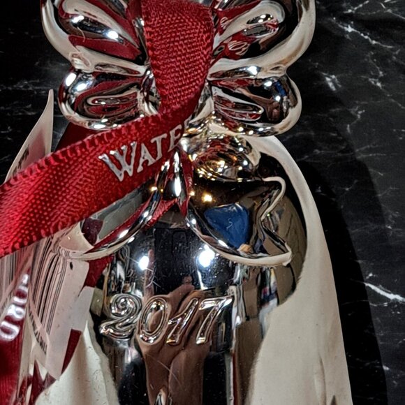 Waterford Bell Ornament Silver Lismore Plated Christmas Decoration dated 2017 - Picture 13 of 14